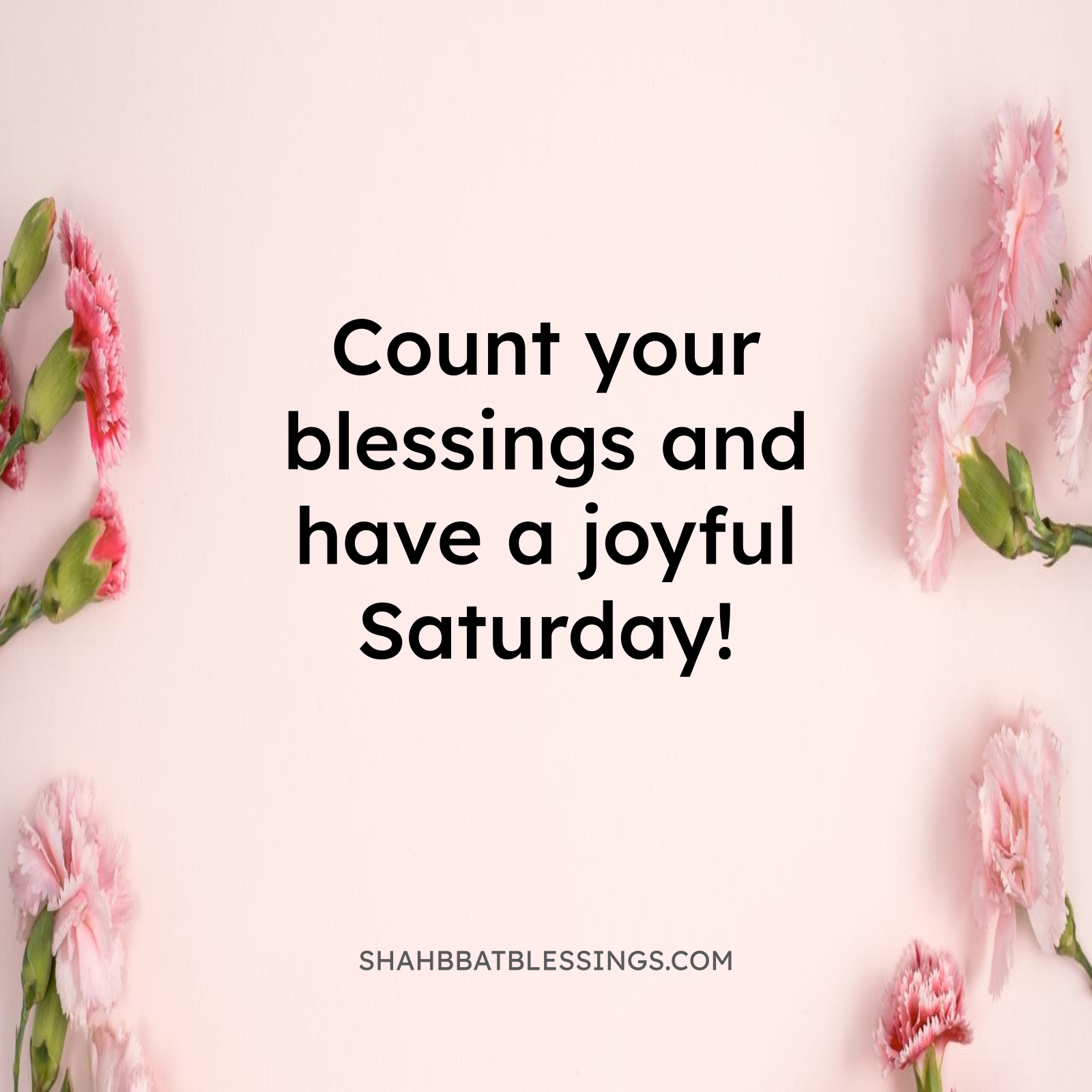 Count your blessings and have a joyful Saturday.
