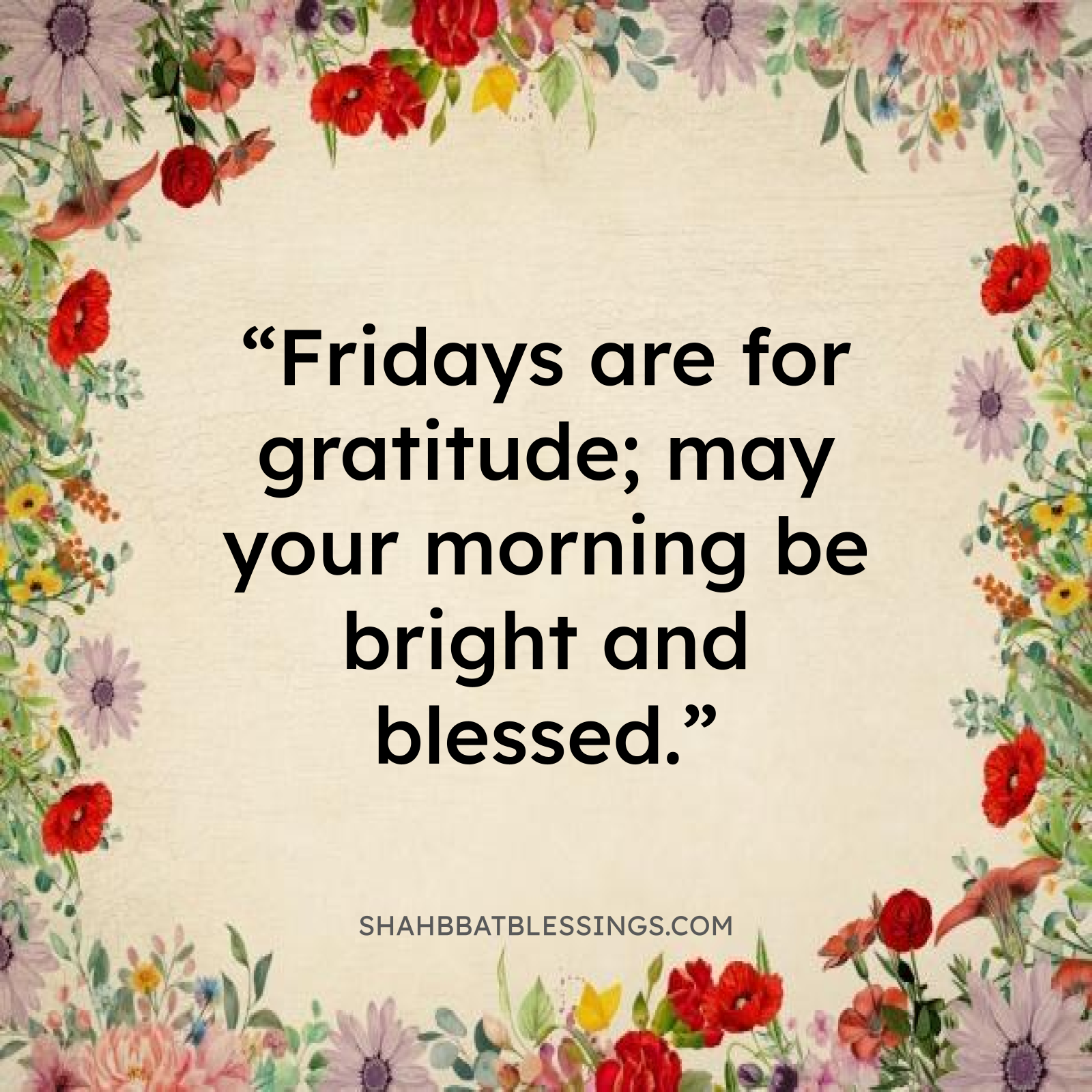 Thankful Good Morning Friday Blessings for Gratitude