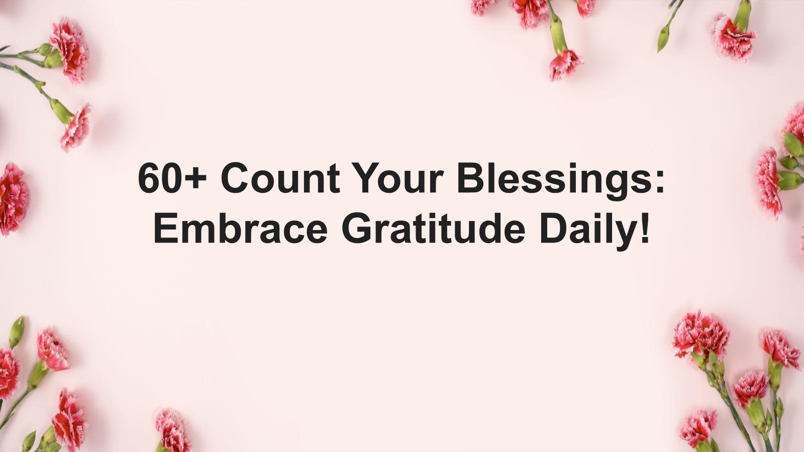 count your blessings