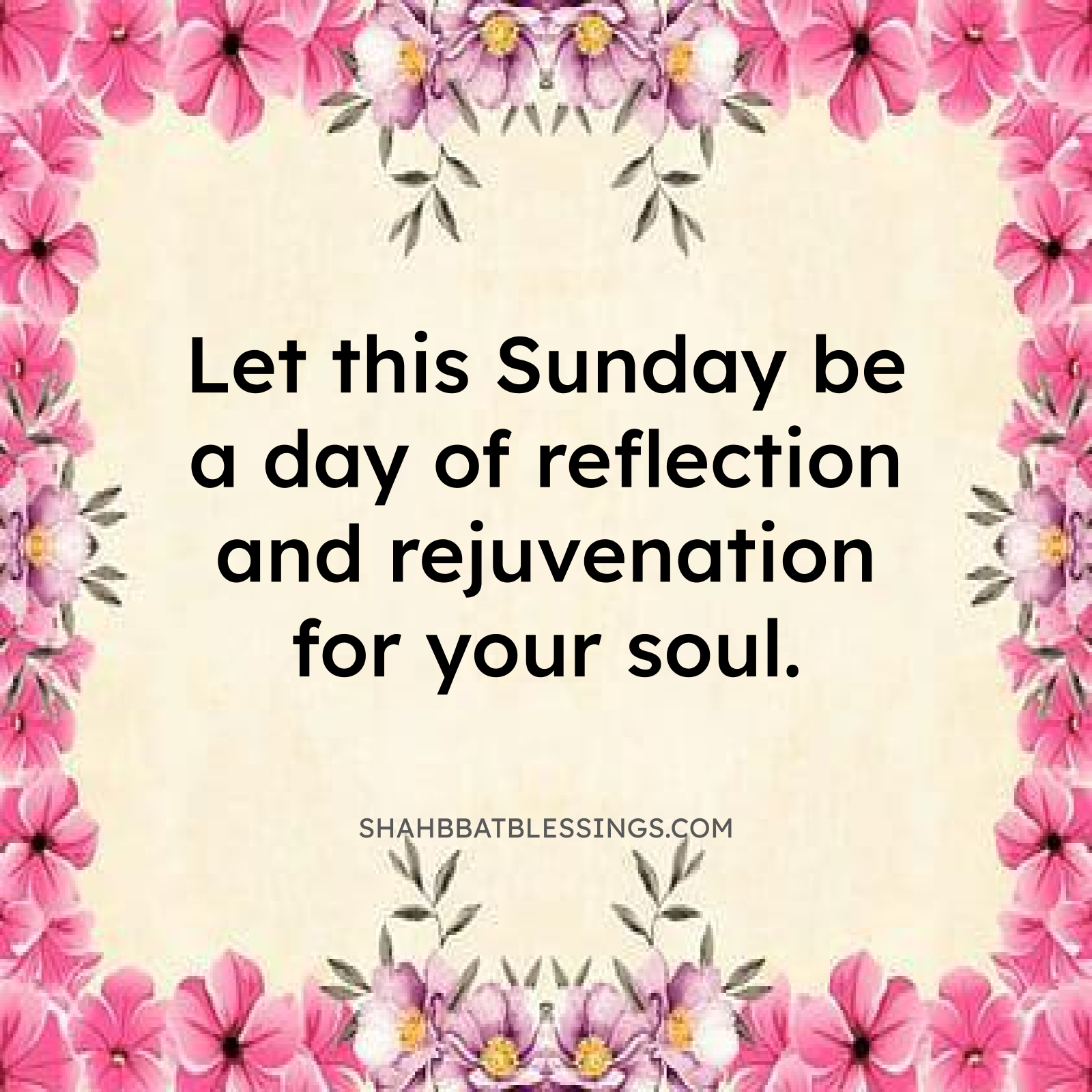 Rejuvenation Sunday Blessing