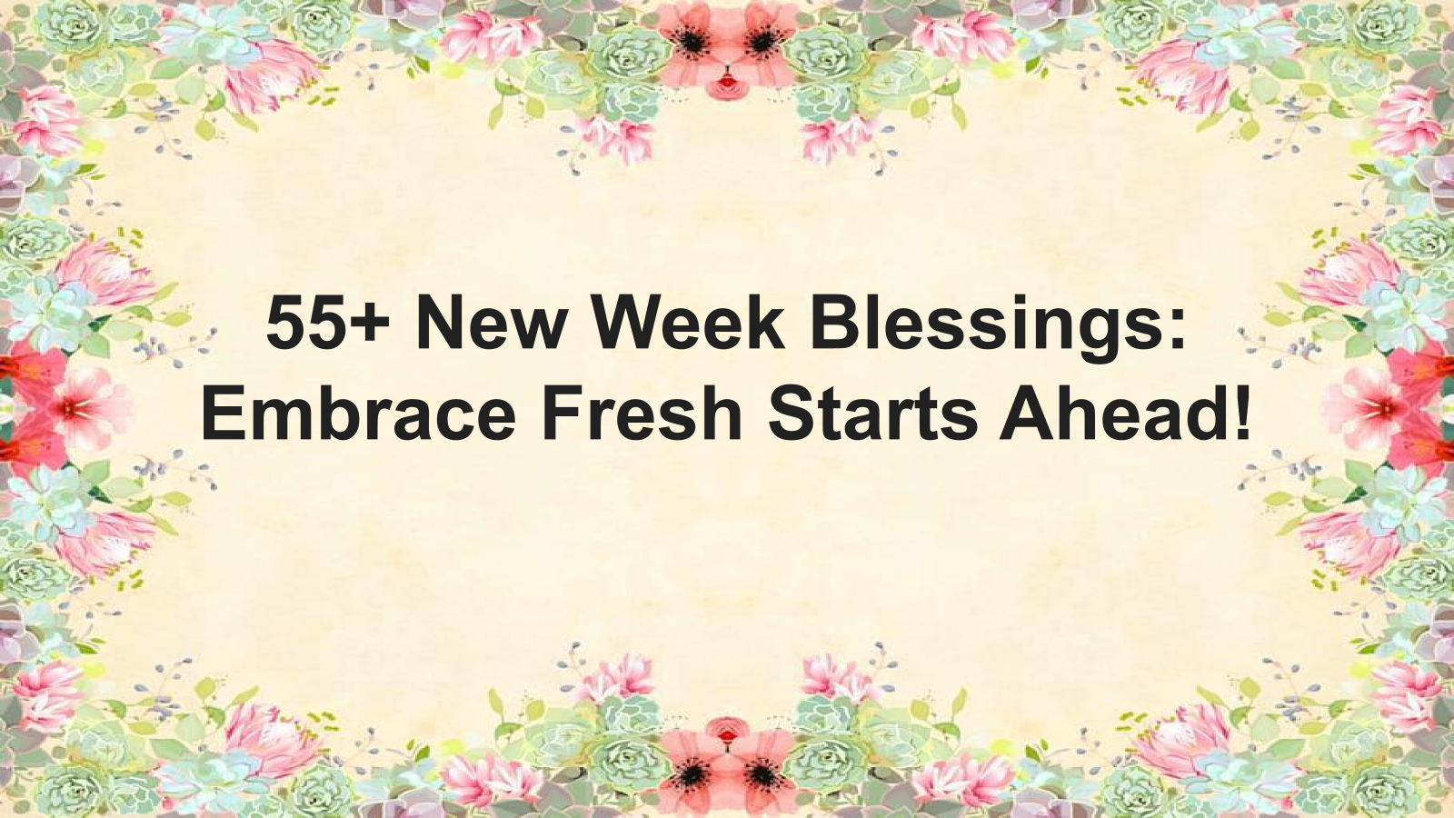 new week blessings