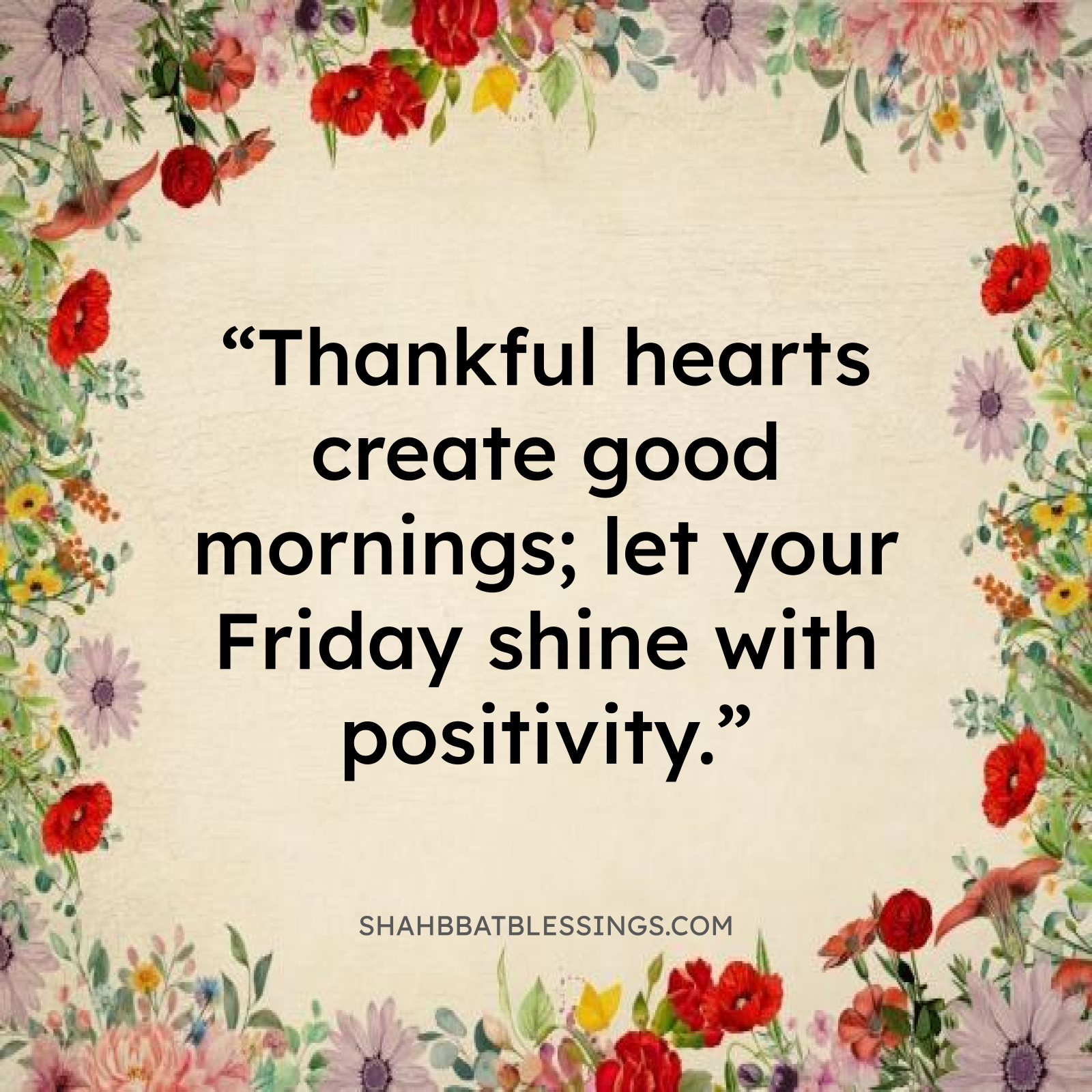 Thankful Good Morning Friday Blessings for Joy