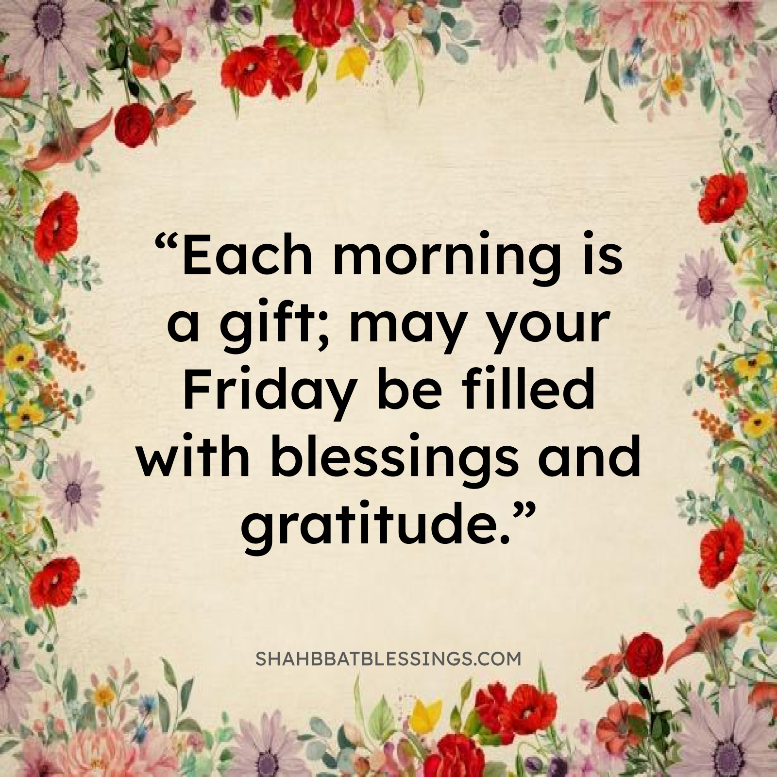 Thankful Good Morning Friday Blessings for Peace